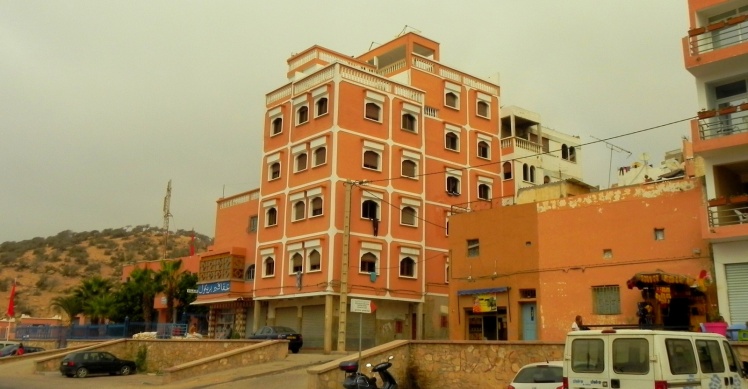 Edifício em que aluguei um apê em Taghazout